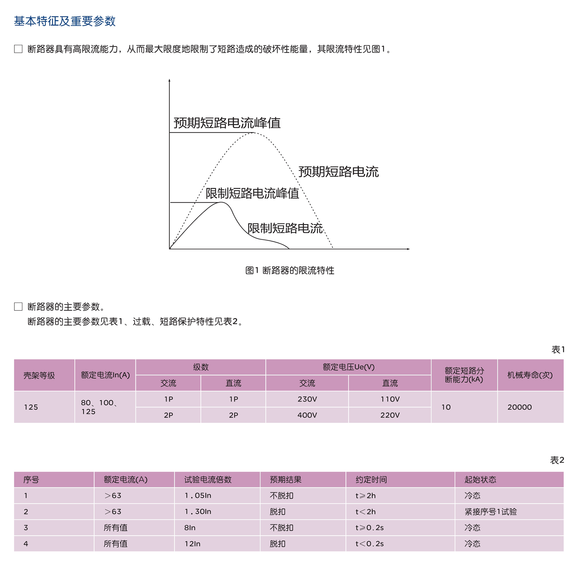 人民电器RDB8A-125系列塑料外壳式断路器 