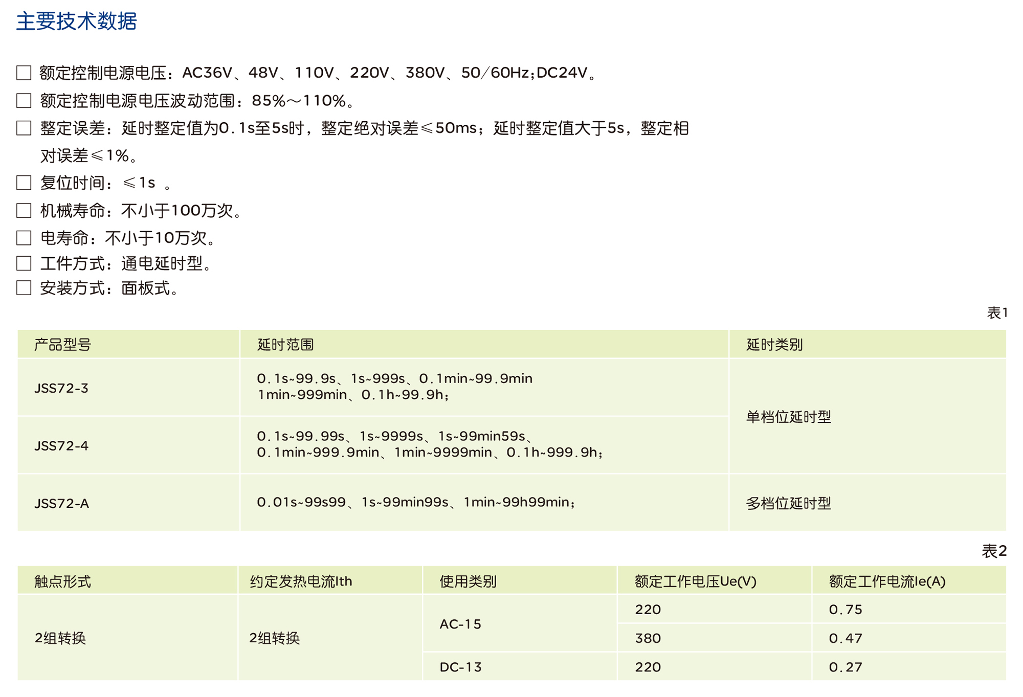 人民电器JSS72系列数显时间继电器 