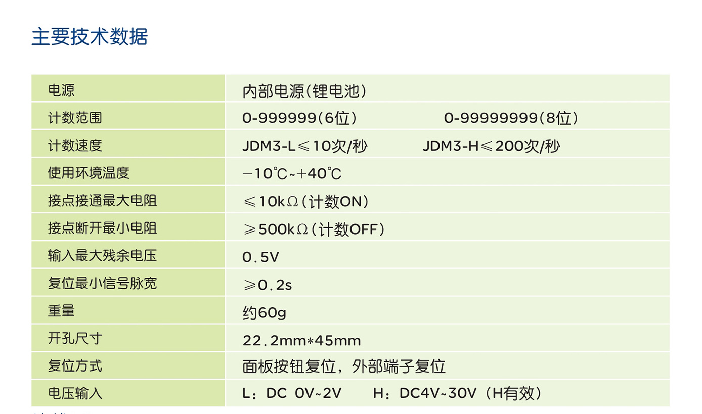 人民电器RDJ1-3(JDM3) 系列计数器 