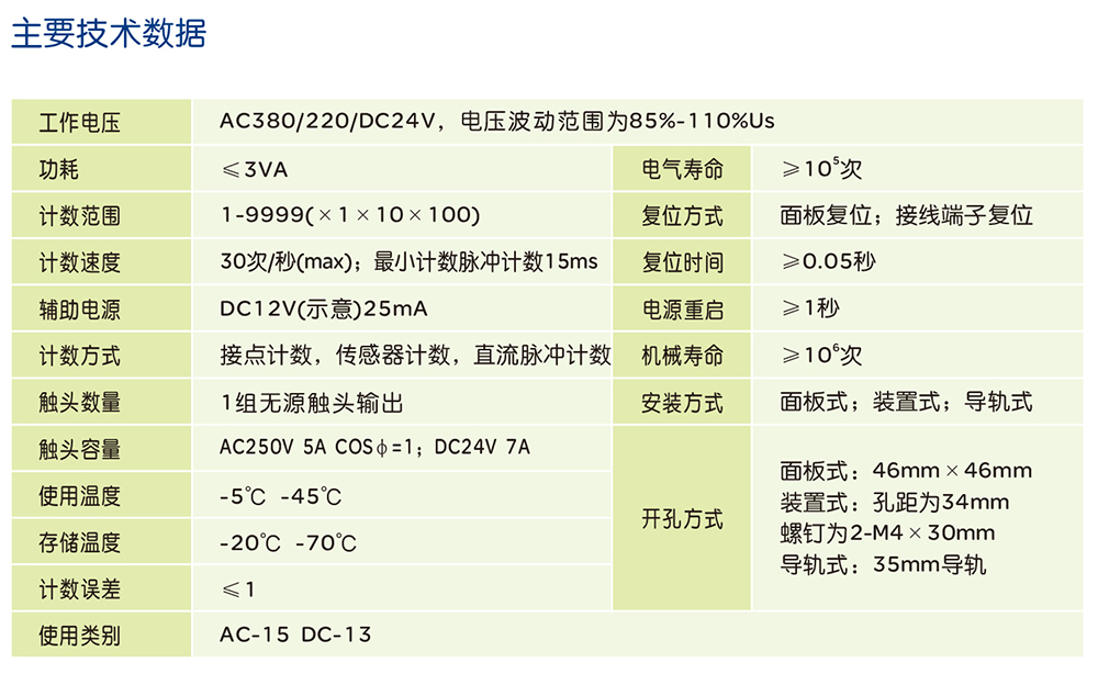 人民电器RDJ1-48(DH48J) 系列计数器 