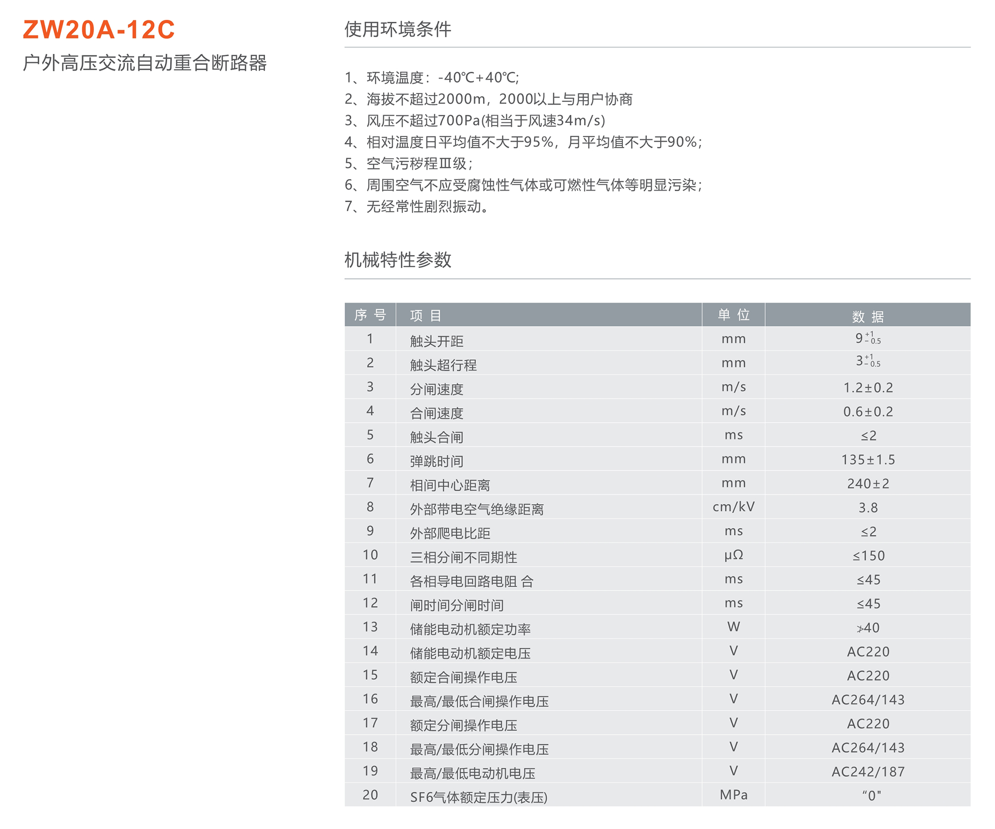 蒙特卡罗33474 ZW20A-12C户外高压交流自动重合断路器