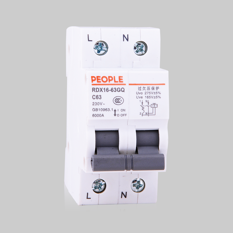 人民电器RDX16-63G 、RDX16-63GQ系列过欠压保护小型断路器 