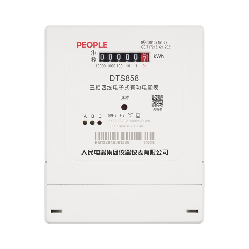 人民电器，人民电器集团，人民电器集团有限公司，中国人民电器，DTS858-D/DSS858-D型三相电子式电能表